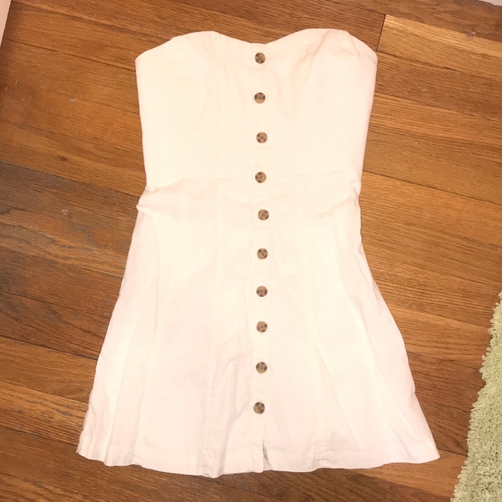 Urban Outfitters white strapless sundress